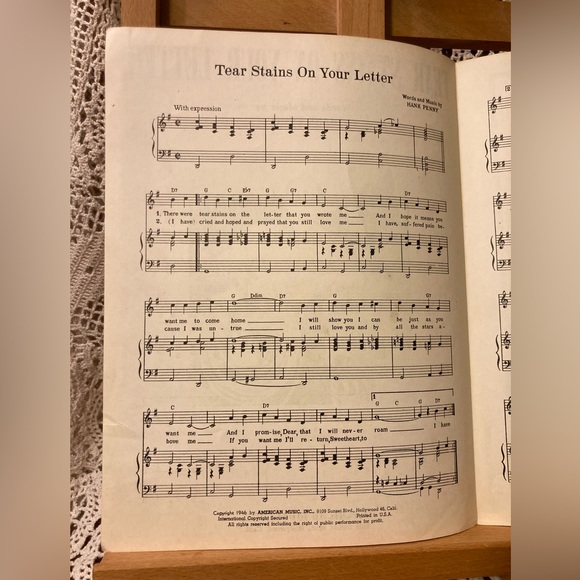 Tear Stains on Your Letter - Jimmy Walker, Hank Penny - Sheet Music, Lyrics - Picture 9 of 11